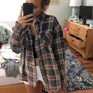 Oversized ombré flannel